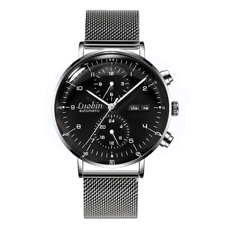 Men’s Fully Automatic Mechanical Watch – 42mm, 3ATM, Luminous