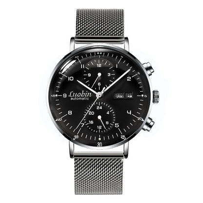Men’s Fully Automatic Mechanical Watch – 42mm, 3ATM, Luminous
