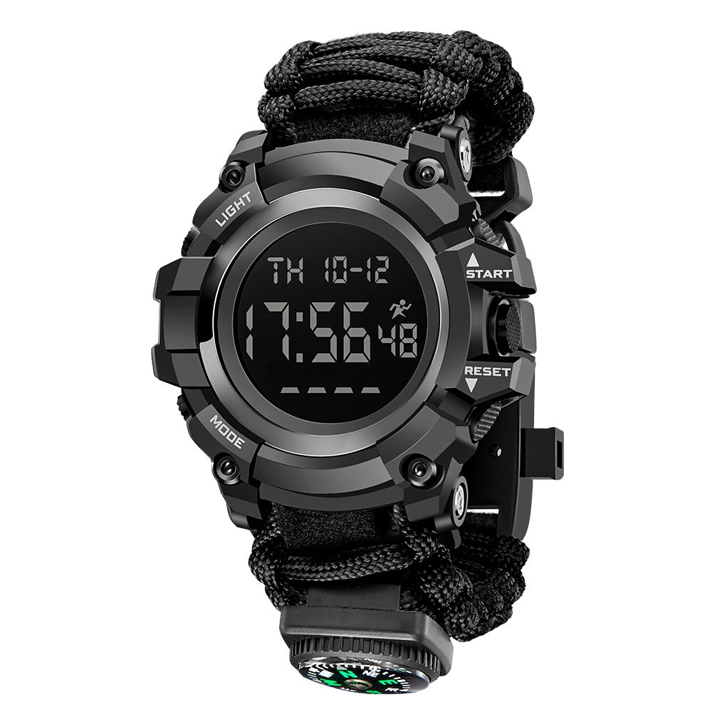 Men’s Outdoor Watch – Compass, Thermometer, Whistle & Ignition