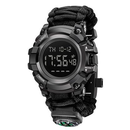 Men’s Outdoor Watch – Compass, Thermometer, Whistle & Ignition