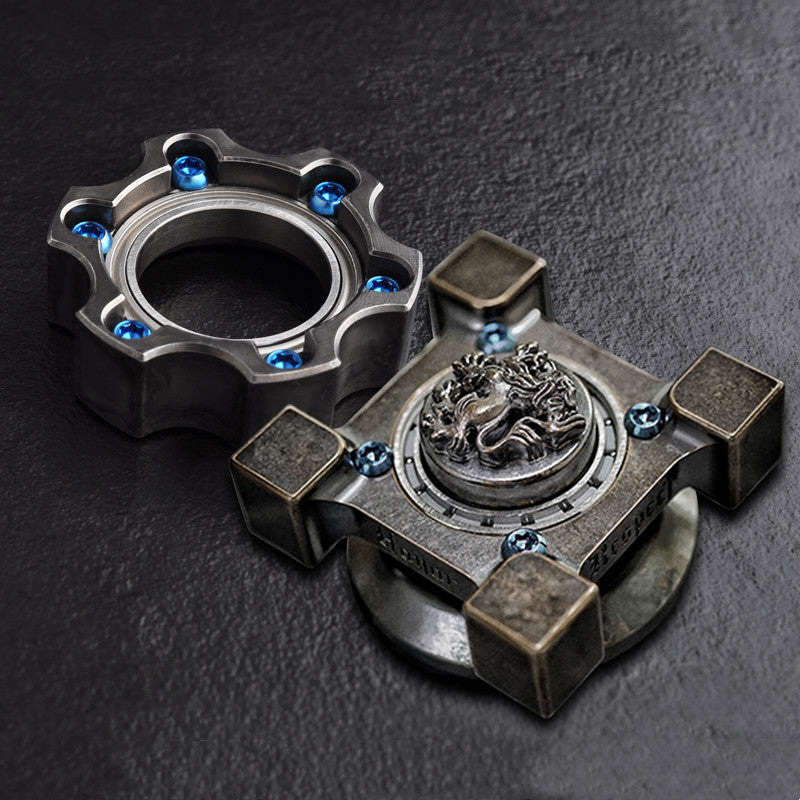 Brass Gear Base Thumb Gyro Fidget Toy | Premium EDC Spinning Top