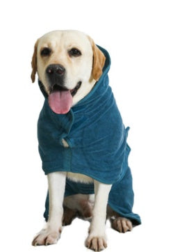 Microfibre Dog Bathrobe | Super Absorbent Quick-Dry Coat with Hook & Loop