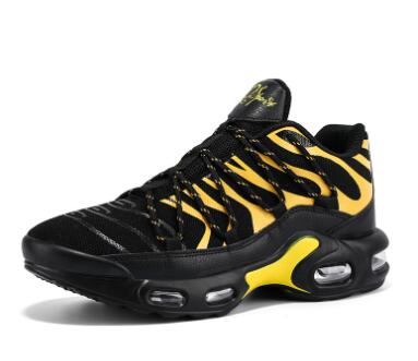 Men's Air Cushion Striped Mesh Trainers – Lightweight Breathable Sports Shoes
