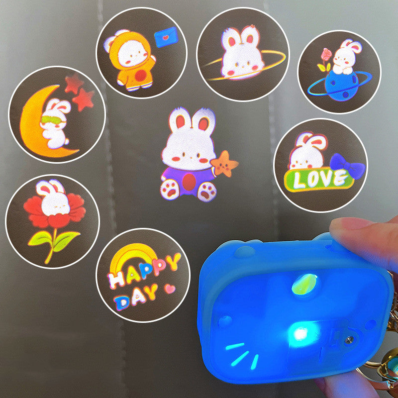Bunny Camera Starry Sky Projection Keychain | 4 Colours