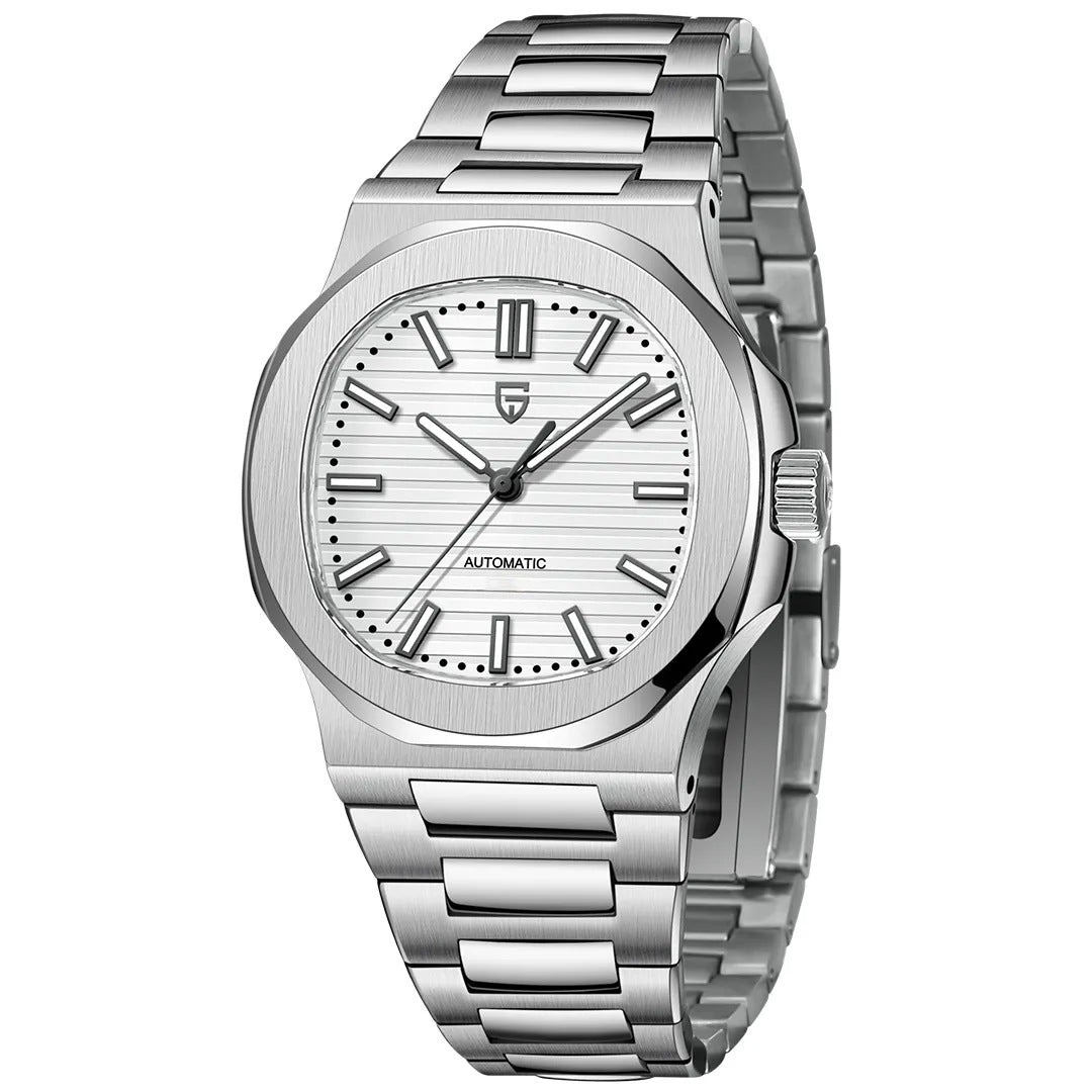 Men's Automatic Mechanical Watch | Barrel-Shaped | Stainless Steel