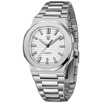 Men's Automatic Mechanical Watch | Barrel-Shaped | Stainless Steel