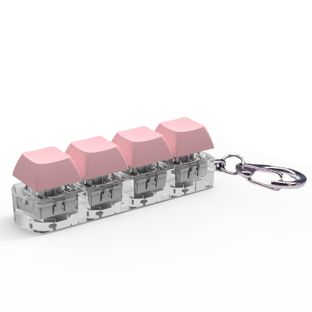 4-Key Mechanical Keyboard Switch Tester | Transparent Fidget Toy