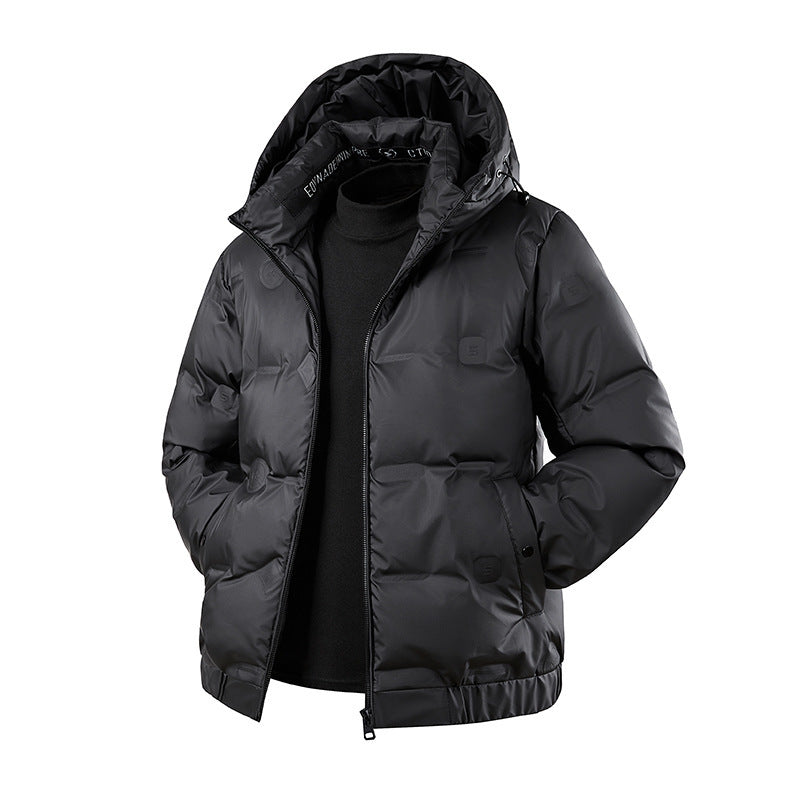 Men's Hooded White Duck Down Coat | Thickened Winter Puffer