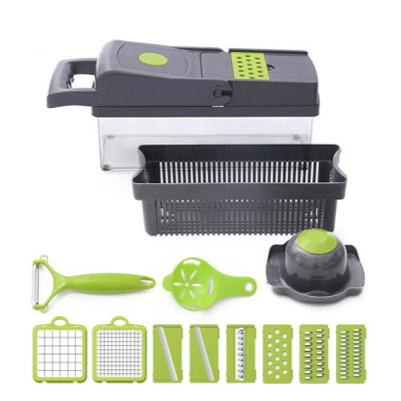 Stainless Steel Mandoline Slicer & Vegetable Cutter Set | 14-in-1 or 16-in-1