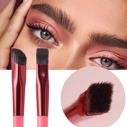 Precision Eyebrow Brush – Nylon Hair, Aluminium Handle, 3 Colours