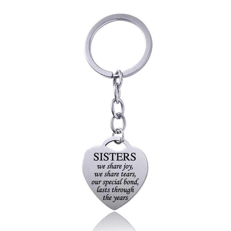 Heart Sisters & Best Friends Keychain | Stainless Steel | JP Collections