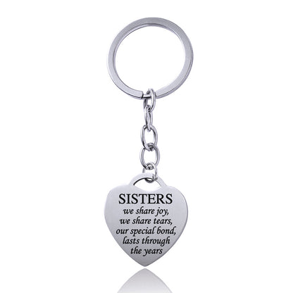 Heart Sisters & Best Friends Keychain | Stainless Steel | JP Collections