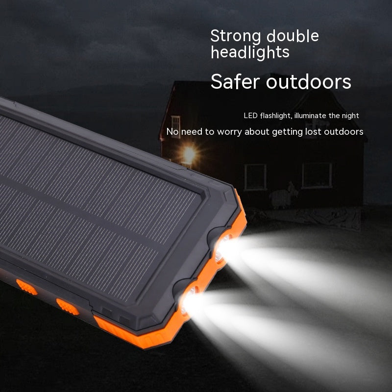 Solar Power Bank – Waterproof Outdoor Portable Charger Compass & LED 5,000-20,000mAh