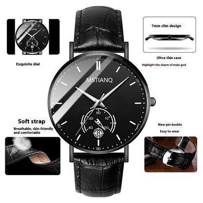 Men’s Casual Alloy Watch – 10mm, 4 Dial Colours, 3 Strap Styles