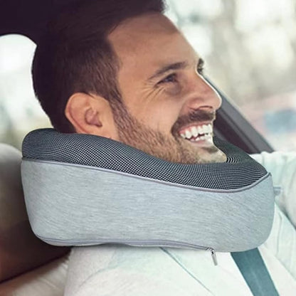 Memory Foam Travel Neck Pillow — U-Shaped Neck Support for Flights, Commuting & Long Journeys