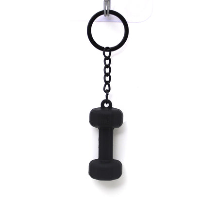 Rubber Dumbbell Keychain | Novelty Gym Charm | 10 Colours