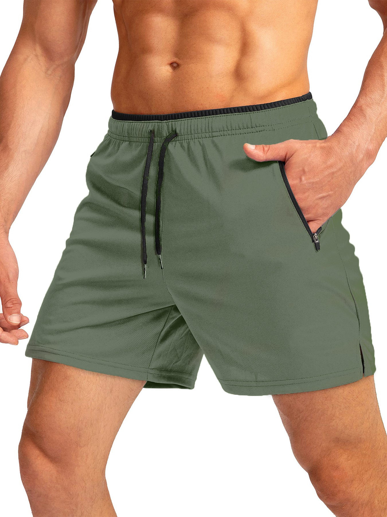 Men's Quick-Dry Running Shorts | Belt & Zipper Pocket Lightweight S-3XL