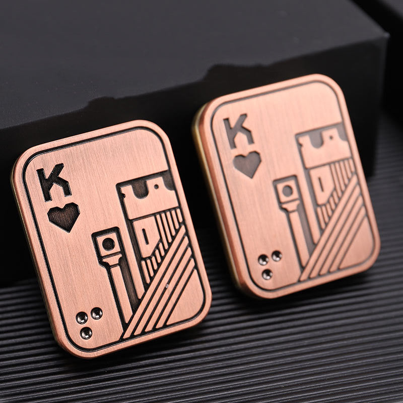 Copper Double-Rail Magnetic Fidget Slider Toy