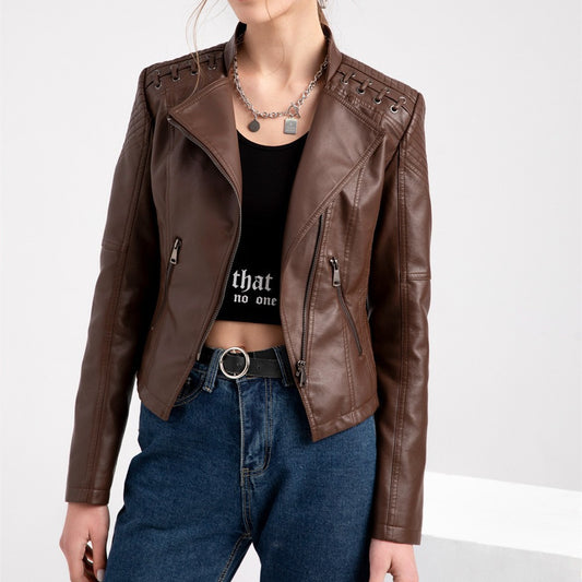 Women's Faux Leather Short Jacket | Slim Fit in 6 Colours