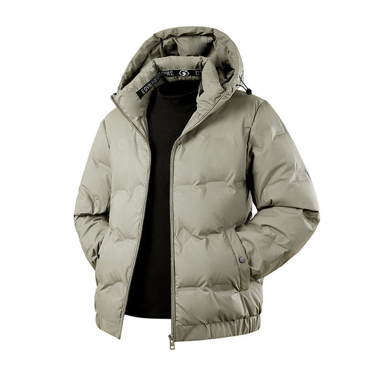 Men's Hooded White Duck Down Coat | Thickened Winter Puffer