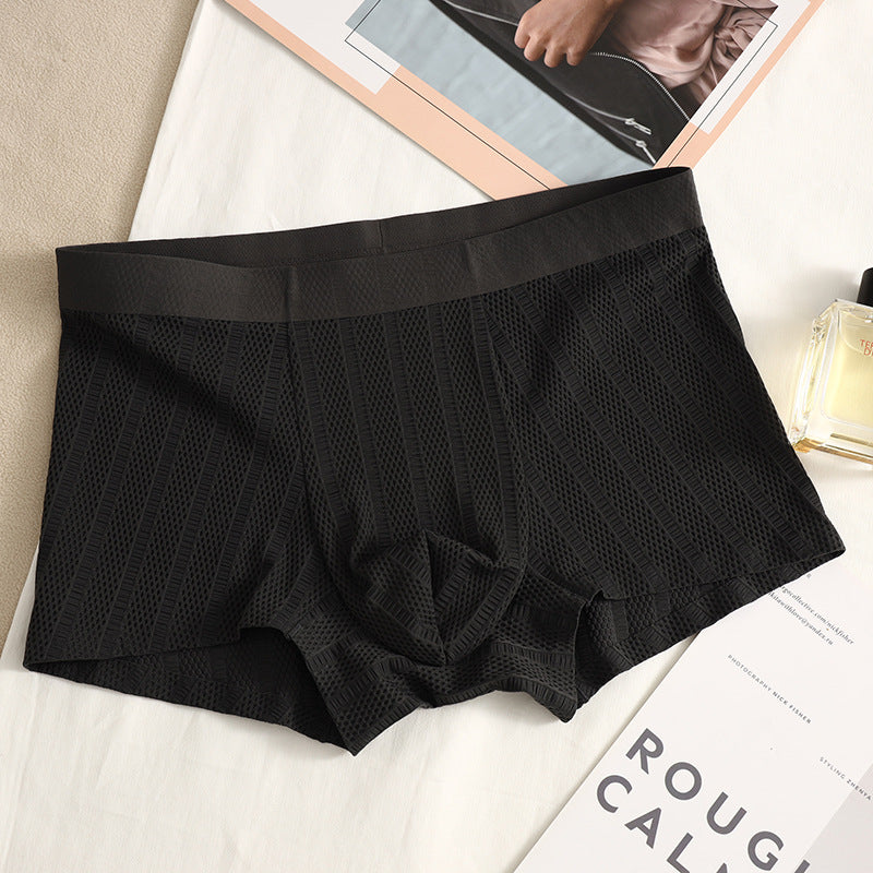 Men's Seamless Quick-Dry Jacquard Boxer Shorts