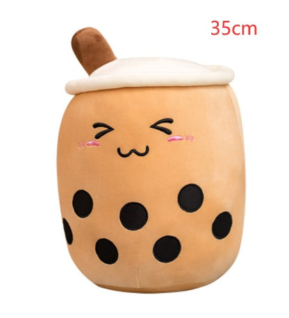 Boba Tea Plush Pillow Cushion - Soft Bubble Tea Stuffed Toy