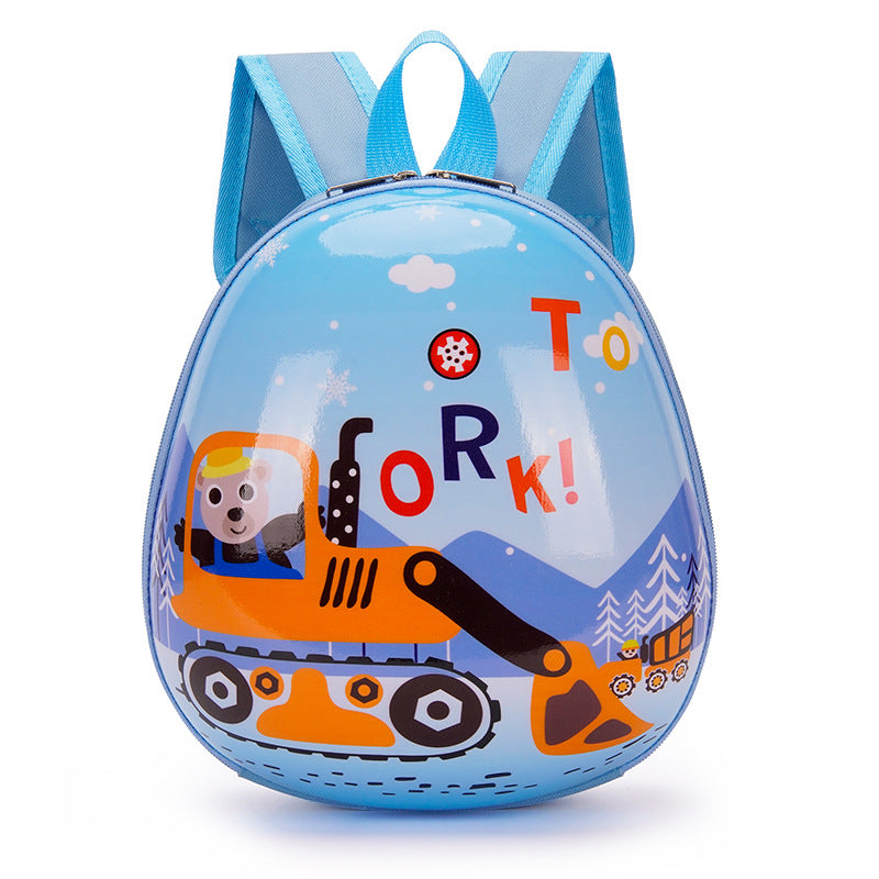 Kids' Cartoon Character Shell Backpack – Lightweight Oxford Bag for Ages 3–6