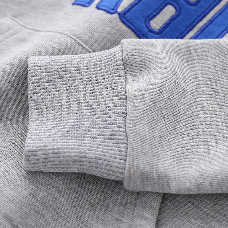 Boys' Letter Print Pullover Sweatshirt | Kids Cotton Sweatshirt