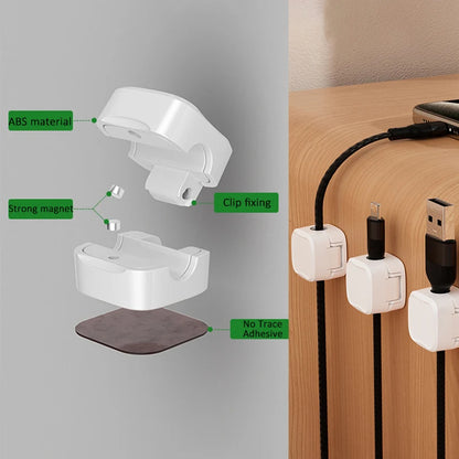 Magnetic Under-Desk Cable Management Clips