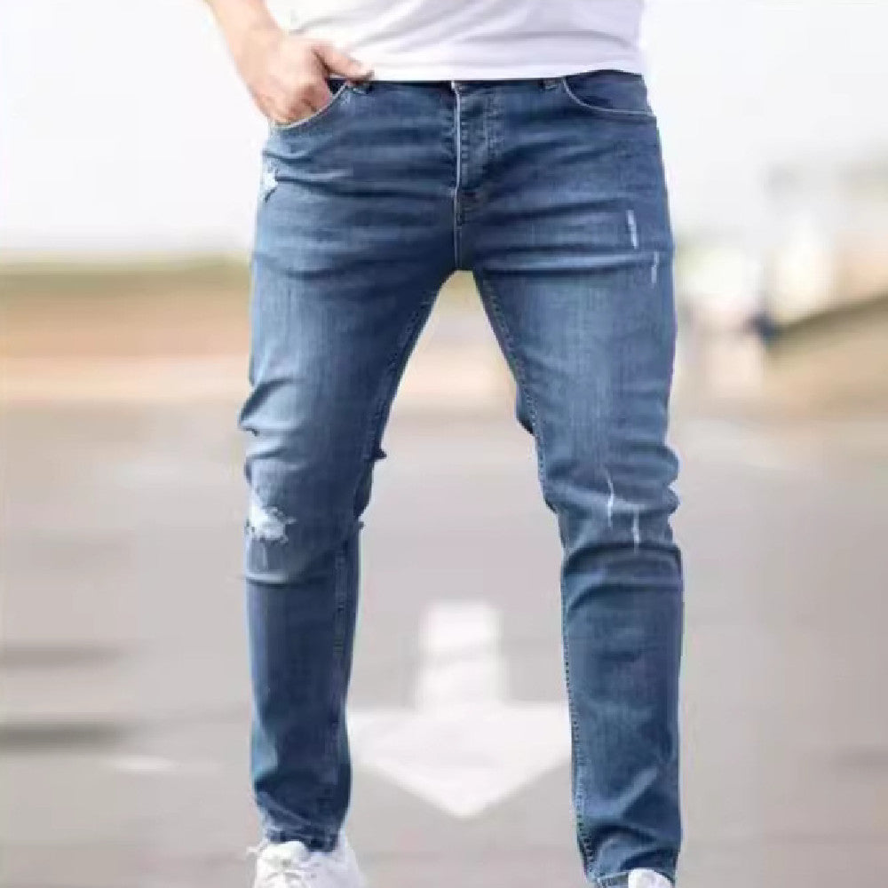 Men's Blue Denim Skinny Jeans | Sizes S to 2XL | Cotton Stretch