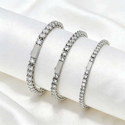 Stainless Steel 316 Tennis Chain Inlaid With Zircon