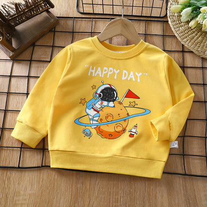 Kids Graphic Print Long Sleeve Cotton T-Shirt – 12 Designs