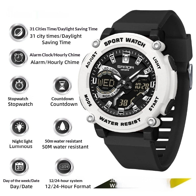 Dual Display Luminous Chronograph Watch | Sport & Outdoor