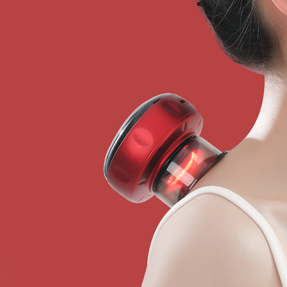 Electric Vacuum Cupping & Gua Sha Massager — Smart Breathing Therapy Device with Heat & Red Light