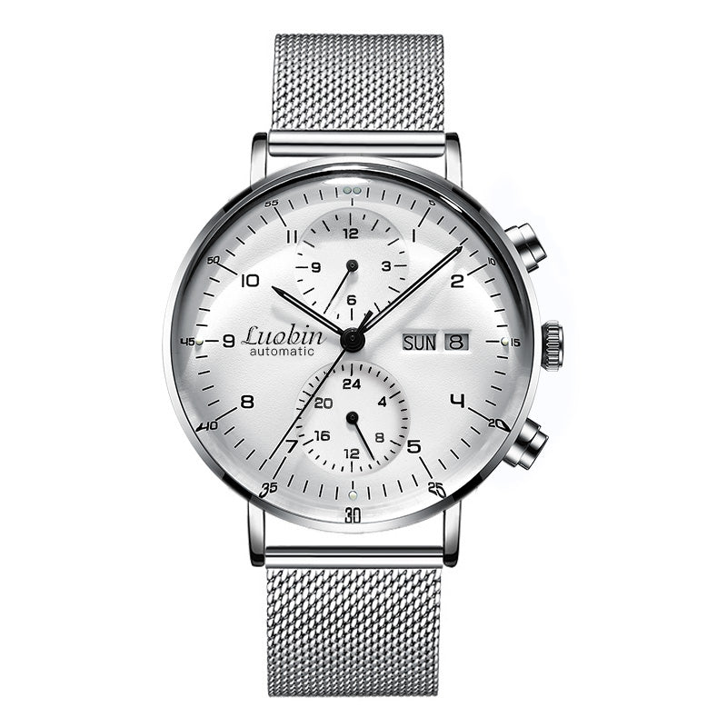 Men’s Fully Automatic Mechanical Watch – 42mm, 3ATM, Luminous