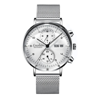 Men’s Fully Automatic Mechanical Watch – 42mm, 3ATM, Luminous