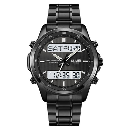 Men’s Dual Display Sport Watch – 53mm, Japanese Movement, Stopwatch & Alarm