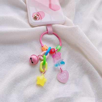 Frosted Two-Tone Acrylic Bear Keychain | 14 Colours