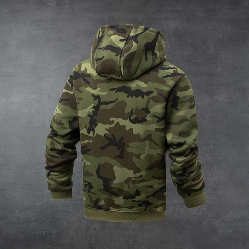 Men's Camo Print Pullover Hoodie | Heavyweight Casual Sweatshirt S–2XL