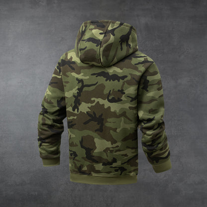 Men's Camo Print Pullover Hoodie | Heavyweight Casual Sweatshirt S–2XL