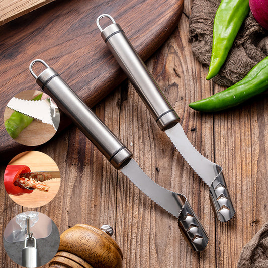 Stainless Steel Pepper Corer & Seed Remover | 1, 2, 4 or 6 Pack