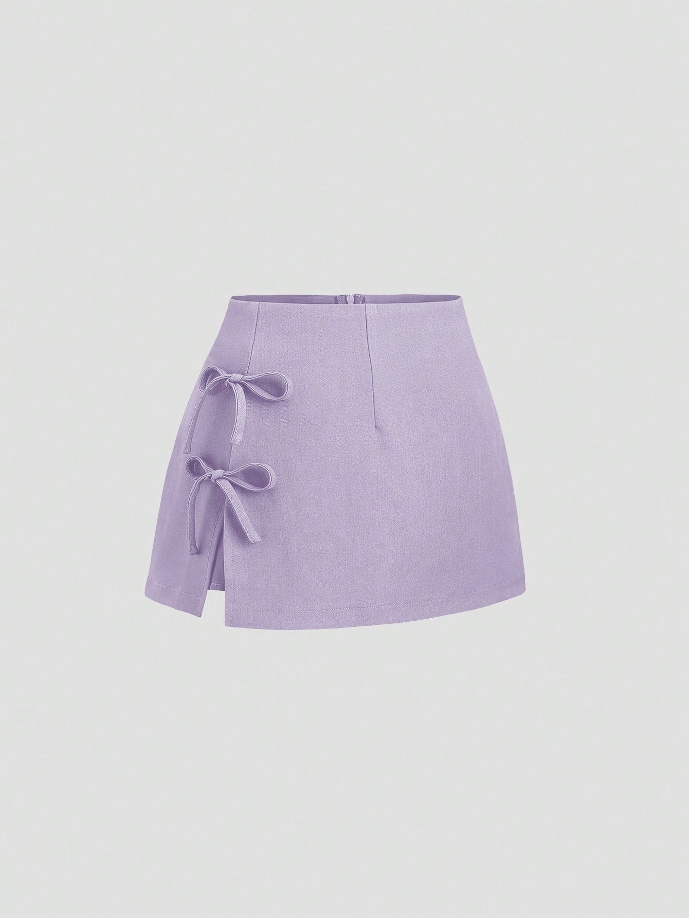 Women's Bow Detail Zip A-Line Mini Skirt
