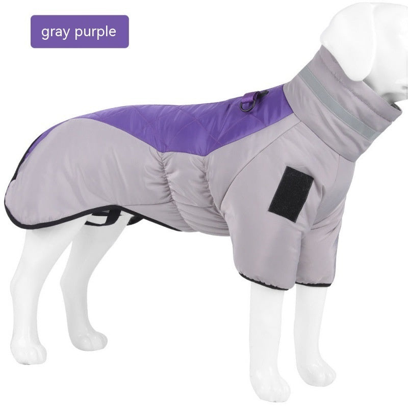 Winter Waterproof Dog Coat | Padded Fleece Jacket for Medium & Large Dogs