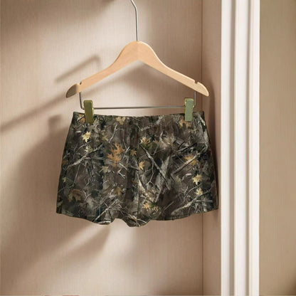 Women's Loose Casual Drawstring Camouflage Print Shorts