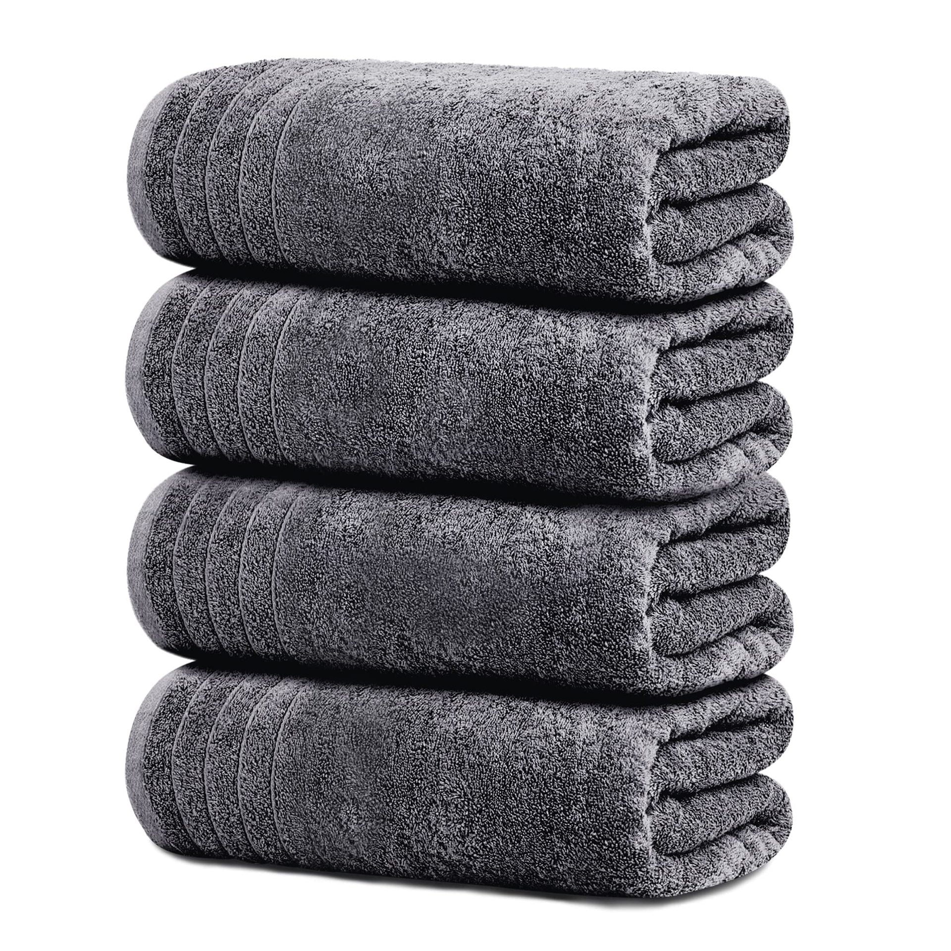Cotton Jacquard Towel | Soft & Absorbent | 3 Sizes | White, Dark & Light Gray