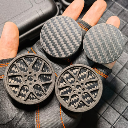 Carbon Fibre Magnetic Push Card Spinning Top Fidget Toy | EDC