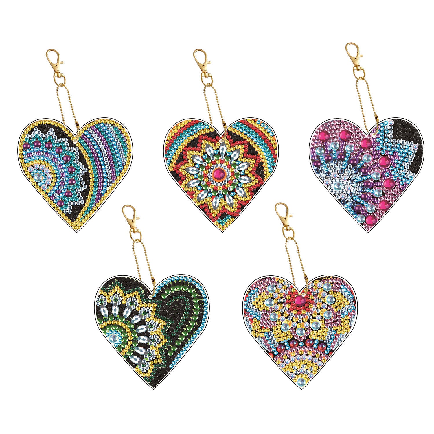 5D Diamond Painting Keychain | Double-Sided Handmade Charm | JP Collections