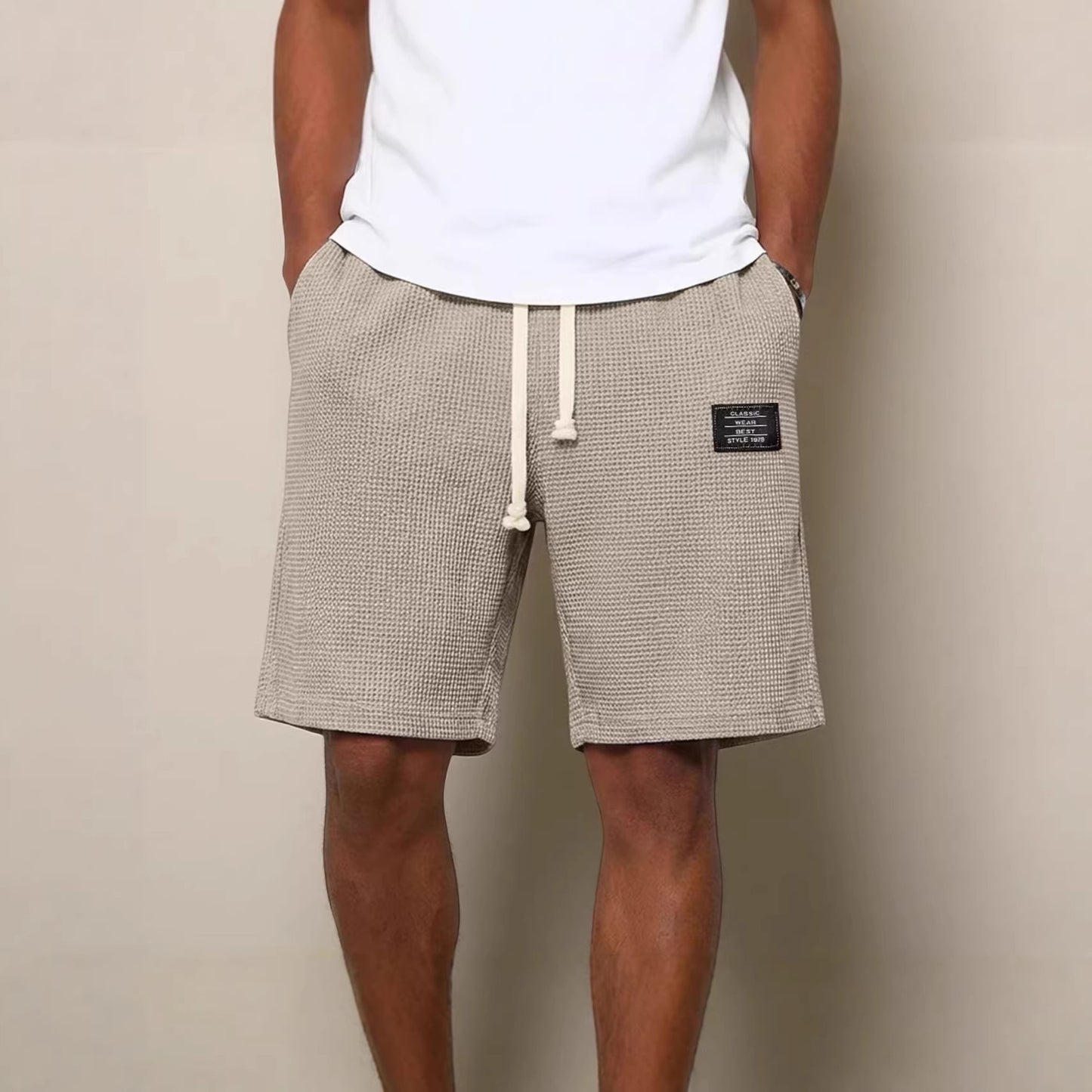 Men's Polyester Casual Sports Shorts | Relaxed Fit Solid Colour S-5XL
