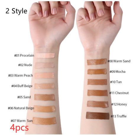 Oil-Control Liquid Foundation & Concealer – 13 Shades, Multi-Pack