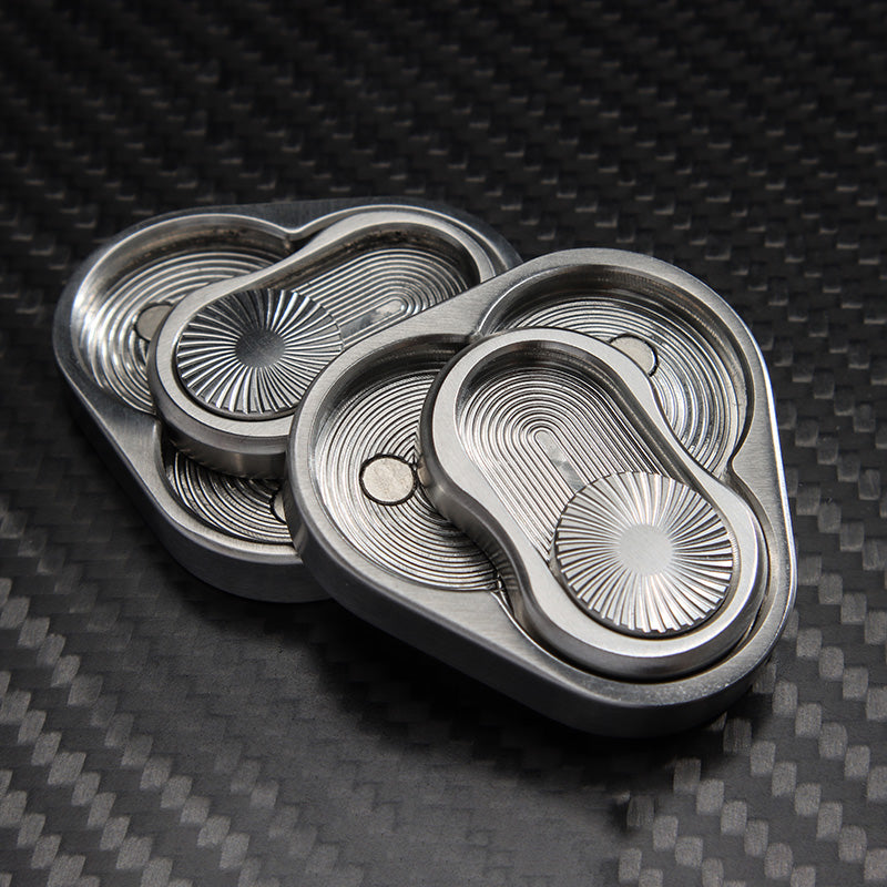 Stainless Steel Rotary Push Card Fidget Toy | Premium Desk Toy